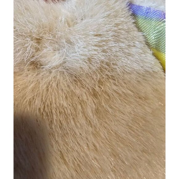 FTDA Teddy Bear Vtg 1986 Tan Rainbow Pride Ears Feet Stuffed Animal Plush Toy - Picture 6 of 14